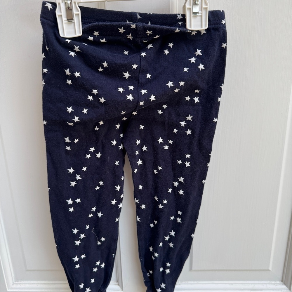 The Children's Place 3T Girls Navy & White Patriotic Star Leggings Pants - Picture 4 of 5